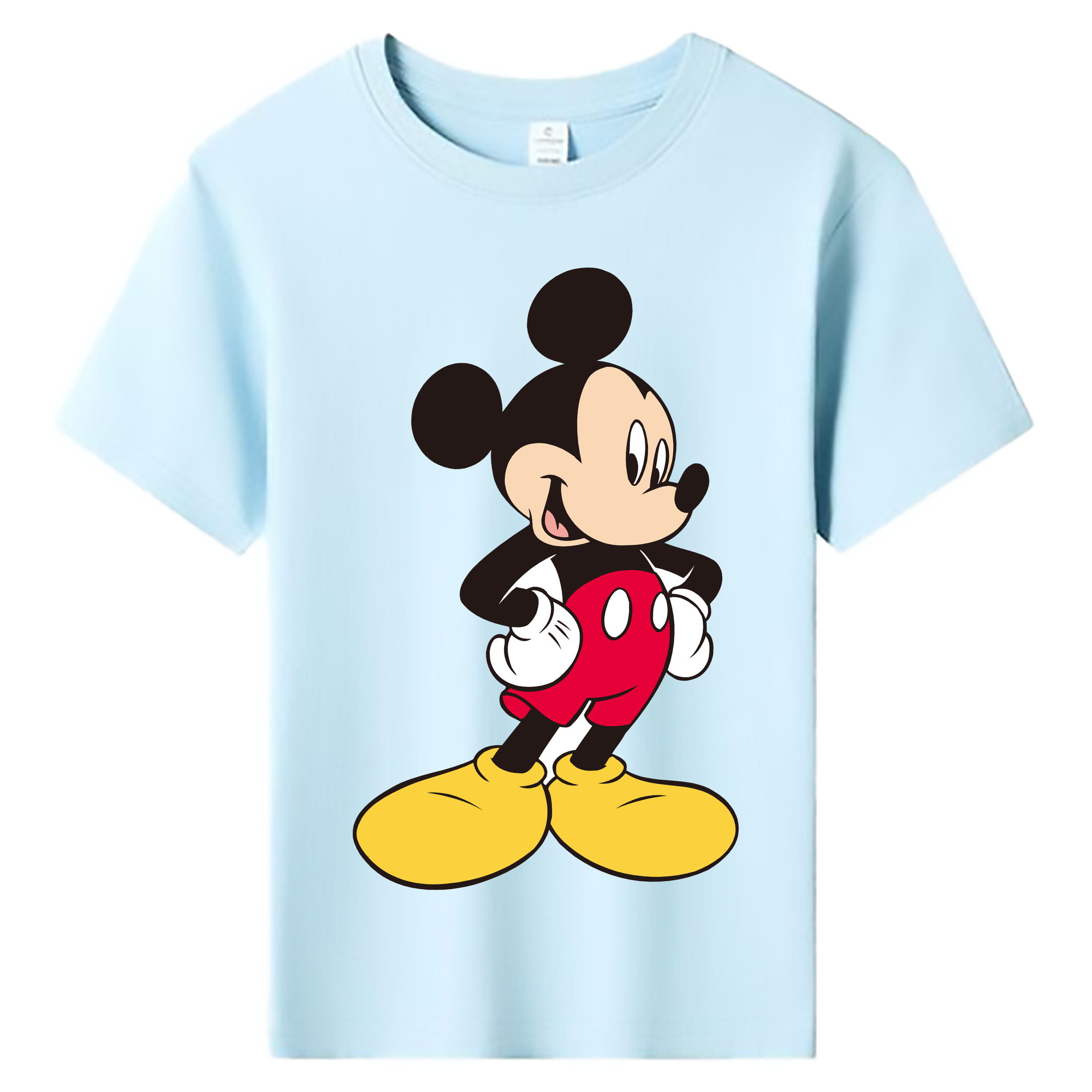 ミッキーマウス Mickey Mouse 綿100％キッズTシャツ（フロントプリント）
